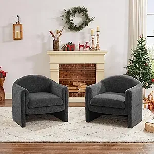 Barrel Accent Chair, Upholstered.